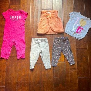Size 9 month baby girl outfits